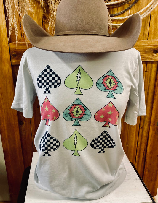 Cowgirl Spades Western Graphic Tee