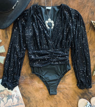 Load image into Gallery viewer, “All Gussied Up” Sequin Bodysuit
