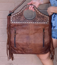 Load image into Gallery viewer, “Rio Rancho” Cowhide &amp; Tooled Leather Purse