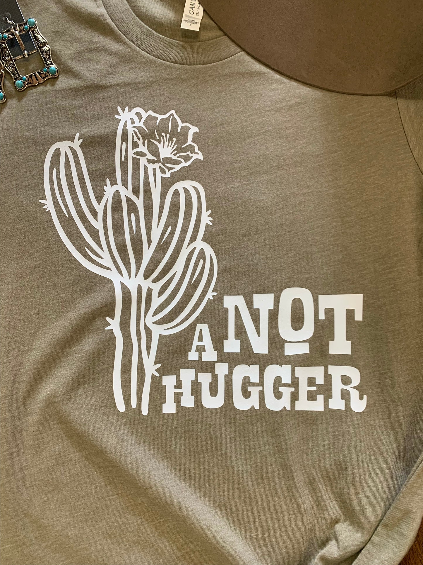 “Not A Hugger” Cactus Tee
