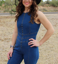 Load image into Gallery viewer, Cowboy’s Sweetheart Denim Jumpsuit