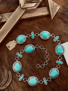 “Shanti” Turquoise Concho Belt