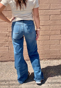 "Western Girl" Wide Leg Jeans