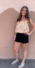 Load image into Gallery viewer, “Callie” Distressed Black Denim Shorts