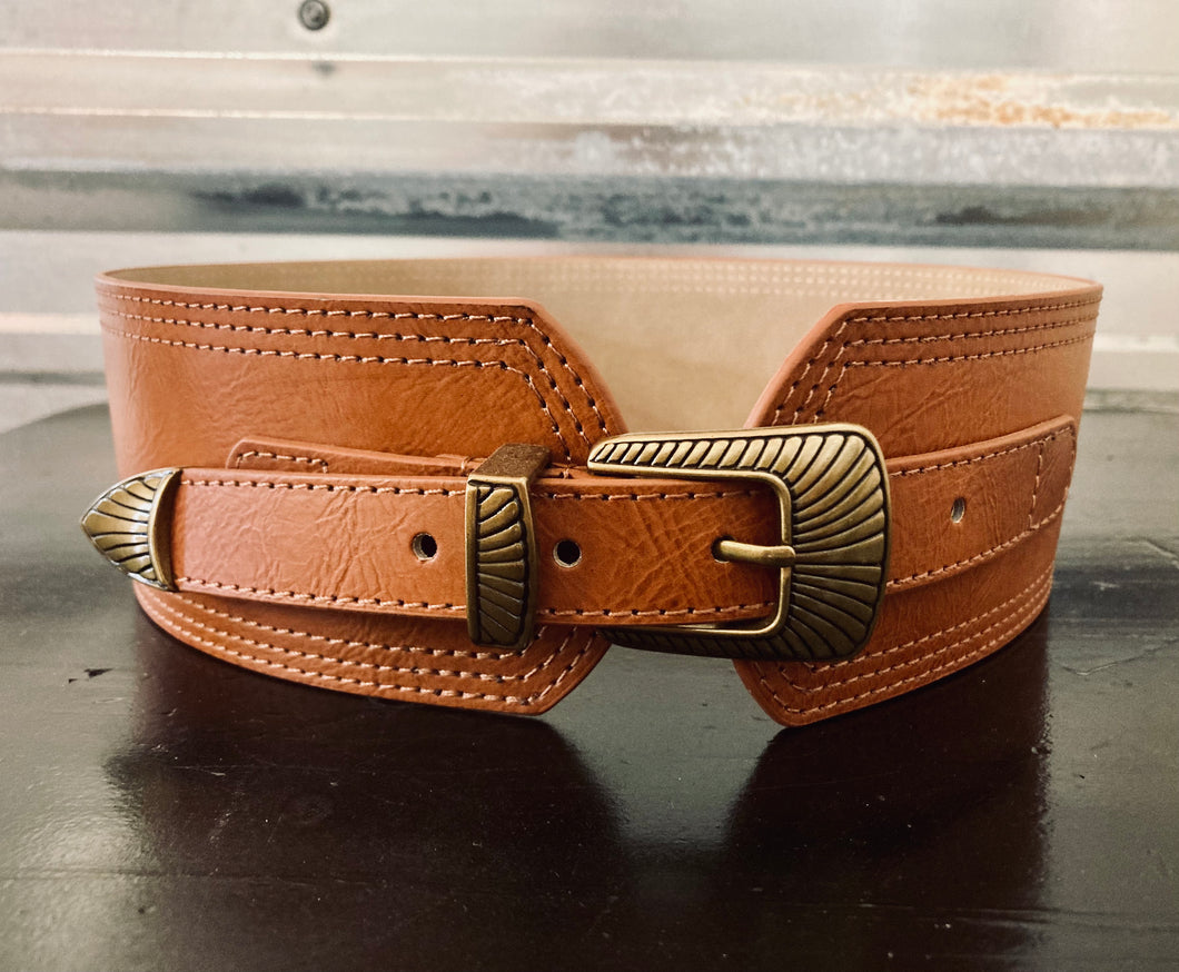“Yuma” Wide Leather Belt