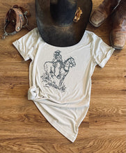 Load image into Gallery viewer, “Cowgirl” Black &amp; Tan Tee