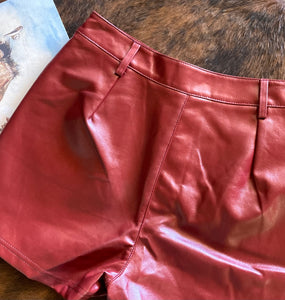 “Sonora” Faux Leather Shorts